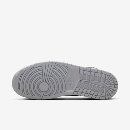 Tênis Air Jordan 1 Mid Wolf Grey Midnight Navy